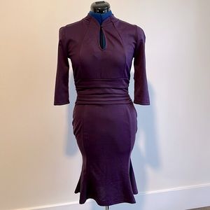 Vintage style purple bodycon dress